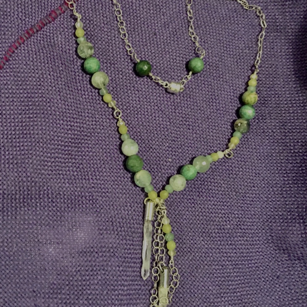 SALE! Quartz Wands and Faceted Quartz Necklace with Mag Clasp. One-of-a-kind.
